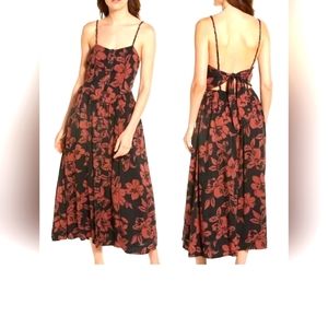 FREE PEOPLE FLORAL PRINT SUNDRESS.
